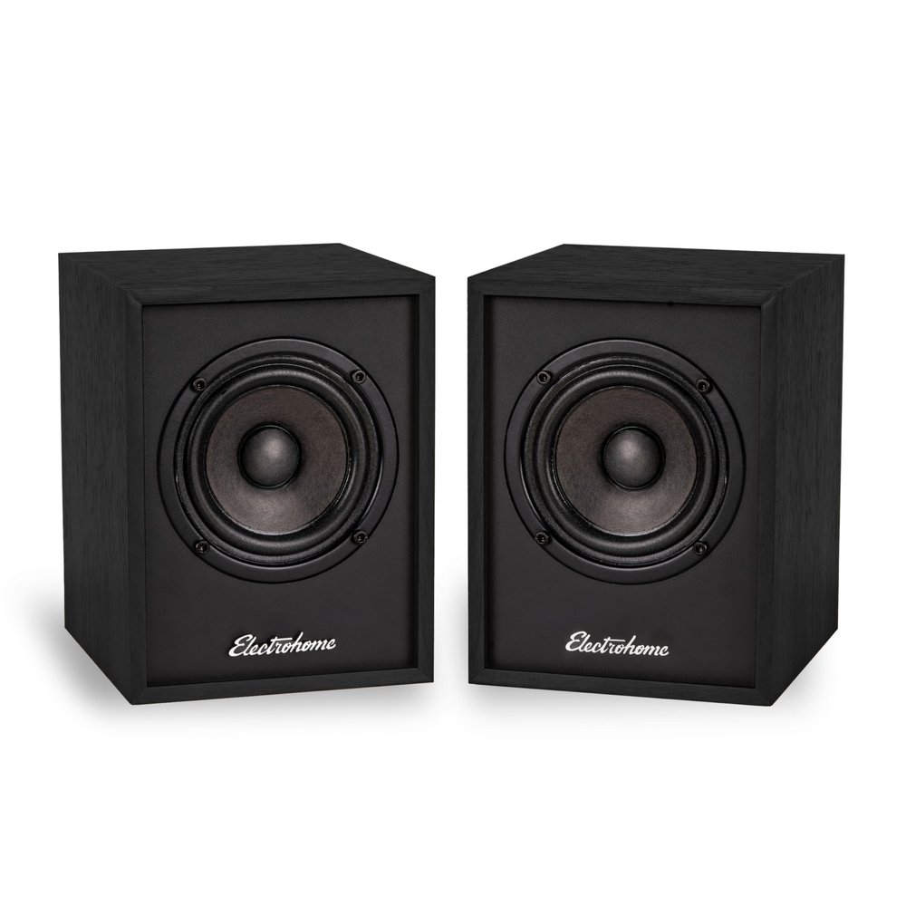 Electrohome Huntley Powered Bookshelf Speakers with Built-in Amplifier and 3" Drivers for Turntable, TV, PC and Wireless Music Streaming Featuring Bluetooth 5, RCA and Aux (EB10B)