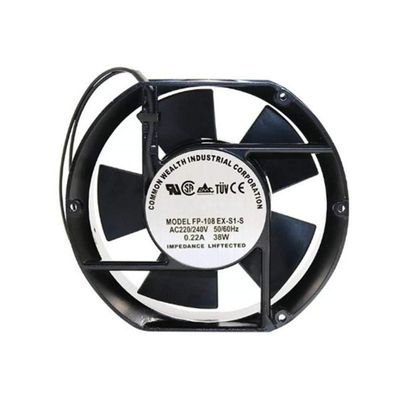 FP-108EX-S1-S 220V/240V 50/60Hz 0.22A 38W 17251 2-Wire AC Cooling Fan
