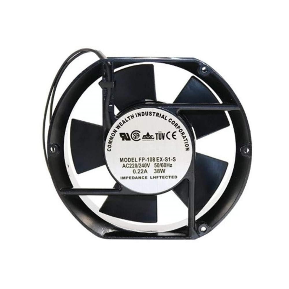 FP-108EX-S1-S 220V/240V 50/60Hz 0.22A 38W 17251 2-Wire AC Cooling Fan