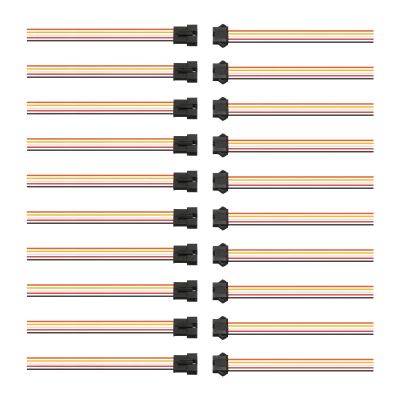 MECCANIXITY 20PCS SM 5Pin Connector Male to Female Plug Electrical Wire 2.54mm Pitch 30CM Terminal Connector Cable for LED Light Strips RC Airplane