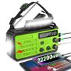 Emergency Radio with Solar & Hand Crank Radio 22200mWh (6000mAh) NOAA Emergency Weather Radio Alert, SOS Alarm, AM/FM, Hand Crank Flashlight, Compass for Tornado, Winter Storm, and Survival Kits view 1