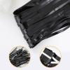 10 Pack Black Foil Curtain Backdrop 3.2ft x 9.8ft Metallic Tinsel Foil Fringe Curtains Streamer Photo Booth Backdrop for Birthday Party Engagement Bachelorette Party Decorations (Black) view 4