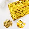 10 Pack Gold Foil Curtain Backdrop 3.2ft x 9.8ft Metallic Tinsel Foil Fringe Curtains Streamer Photo Booth Backdrop for Birthday Party Engagement Bachelorette Party Decorations (Gold) view 4