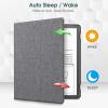 Fintie Slimshell Case for 10.2" Kindle Scribe (2024/2022 Release) - Slim Lightweight Premium PU Leather Book Folio Cover, Auto Sleep/Wake with Pen Holder, Gray view 2