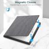 Fintie Slimshell Case for 10.2" Kindle Scribe (2024/2022 Release) - Slim Lightweight Premium PU Leather Book Folio Cover, Auto Sleep/Wake with Pen Holder, Gray view 3