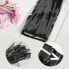 100 Pack Black Foil Fringe Backdrop Curtains 3.2ft x 8.2ft Black Tinsel Foil Fringe Curtains for Birthday Party Decorations Photo Booth Backdrop for Halloween Christmas New Year Holiday Decorations view 4
