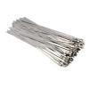 20/100pcs Stainless Steel Cable Ties Reusable Self-Sealing Metal Fastening Lock up Cable Tie Hardware Cable Organizer (Color : 40PCS, Size : 4.6mmx150mm) view 1