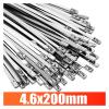 60/20Pcs 0.81x5.91 7.87 11.81 Inch Stainless Steel Cable Ties Reusable Self-Sealing Fastening Rings Metal Zip Cables Tie (Color : 4.6x200mm, Size : 60PCS) view 2