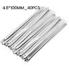 20/40Pcs Stainless Steel Cable Ties Reusable Self-Sealing Fastening Tie Multi-Purpose Metal Hardware Cable Organizer (Color : 40pcs4.6x100mm) view 2