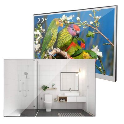Soulaca 22 inches Smart Mirror LED TV for Bathroom SPA IP65 Waterproof Built-in WiFi Bluetooth Wall Mount Shower Hotel Television ATSC DTV Standard