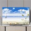 TV Cover Indoor TV Dust Cover Seaside Scenery Printing TV Dust Cover TV/Computer Dustproof Sunproof Display Protect Fabric Home Textile Protective Cover Hanging Curved Screen Desktop Screen Universal view 1