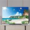 TV Cover Indoor TV Dust Cover Seaside Scenery Printing TV Dust Cover TV/Computer Dustproof Sunproof Display Protect Fabric Home Textile Protective Cover Hanging Curved Screen Desktop Screen Universal view 1