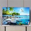 TV Cover Indoor TV Dust Cover Seaside Scenery Printing TV Dust Cover TV/Computer Dustproof Sunproof Display Protect Fabric Home Textile Protective Cover Hanging Curved Screen Desktop Screen Universal view 1