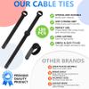 120 PCS 5/6/8 Inch Cord Wraps for Charging Cords  Data Cable Organizer Ties  Reusable Cable Ties  Electrical Wire Straps, Black view 3