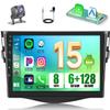 [8-Core 6+128GB] Android 15 Car Stereo for Toyota RAV4 2007-2012, Hikity 9'' Touch Screen Radio Wireless Carplay Android Auto Bluetooth GPS 5G WiFi 32EQ/DSP/FM/RDS MIC Backup Cam Mirror Link 59UI view 1
