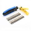 Coaxial Cable Crimping Pliers Set Wire Stripping Tool Kit RG6/RG59 TV Cold Compression F Connectors Crimper Tools (Color : 1KT-58) view 2