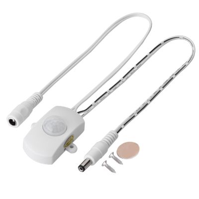 5A Led Strip Sensor Power Switch, 6?24V Mini PIR Infrared Motion Switch for LED Strip Light(White)