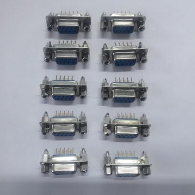 10pcs Electrical Equipments Supplies DB9 Connector Male Harpoon DP9 180-degree Vertical line Male Harpoon Welded Plate with Fixing Screws (10pcs Female)