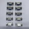 10pcs Electrical Equipments Supplies DB9 Connector Male Harpoon DP9 180-degree Vertical line Male Harpoon Welded Plate with Fixing Screws (10pcs Female) view 1