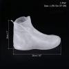 M METERXITY 1 Pair Waterproof Shoes Cover - Reusable Anti-Slip Foldable Galoshes Shoe Protectors for Rain, Apply to Outdoor Sports (L, White) view 3