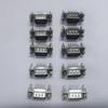 10pcs Electrical Equipments Supplies DB9 Connector Male Harpoon DP9 180-degree Vertical line Male Harpoon Welded Plate with Fixing Screws (10pcs Male) view 1