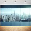 15x10ft Business Office Backdrop French Window City View Photography Background Modern Buildings New York Skyline Banner Landscape Decorations Supplies Photo Booth Props view 1
