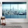 15x10ft Business Office Backdrop French Window City View Photography Background Modern Buildings New York Skyline Banner Landscape Decorations Supplies Photo Booth Props view 4