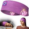 Perytong Sleep Headphones Wireless, Bluetooth Sports Headband Headphones with Ultra-Thin HD Stereo Speakers Perfect for Sleeping,Workout,Jogging,Yoga,Insomnia, Air Travel, Meditation (Violet) view 1