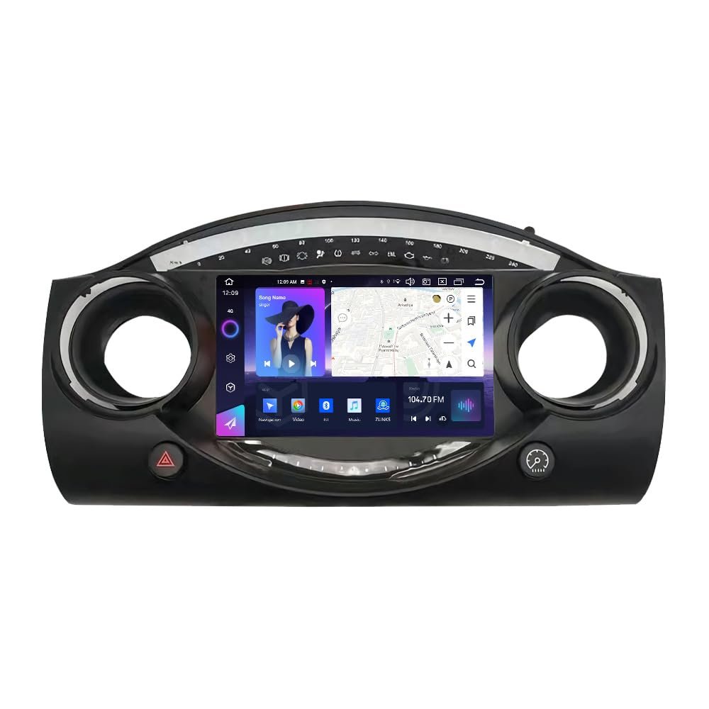 FELLOSTAR Android Car Stereo Radio for BMW Mini 2004-2006, Built in CarPlay Android Auto GPS Navigation WiFi Head Unit Touchscreen Display (8-Core 4+64GB)
