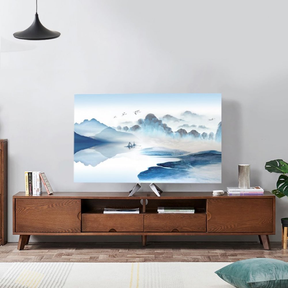 GSGC TV Cover Indoor TV Dust Cover Cloth 32-75 Inch Modern Home LCD LED TV Screen Protect Dustproof and Sun Display Protection Cover Wall Mount/Curved/Desktop Monitor/Desktop Monitor TV
