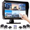 6 Split Touchable Screen 128GB 1080P Image 11 Inch Monitor Backup Camera Built-in DVR for RV Truck Trailer Rear Side Front Reversing View Wired Waterproof System, RY106 view 1