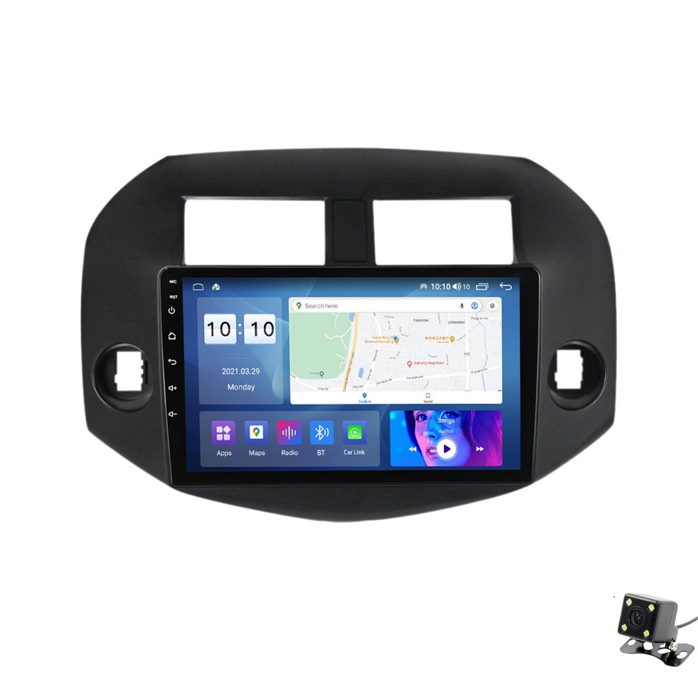 ADMLZQQ Android 11 Head Unit 2 Din Car Stereo Sat Nav for Toyota RAV4 2005-2013 Radio GPS Navigation 10.2'' MP5 Multimedia Video Player FM Receiver Support 4G SIM 5G WiFi SWC,Y2 2+32g