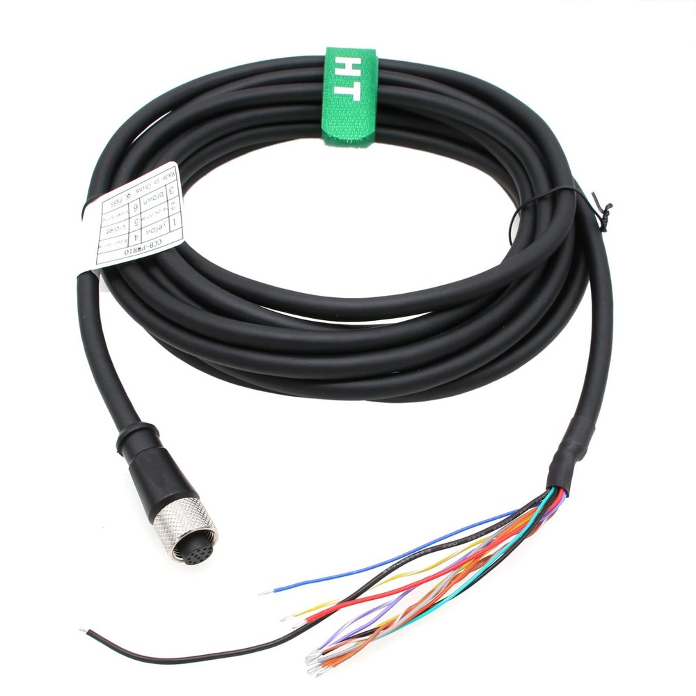HangTon 12 Pin Power IO Cable for Cognex in Sight 9000 2000 300 Omron V430 F430 Baumer Actuator Sensor Encoder, M12 A Coding Female to Bare Wire 30m