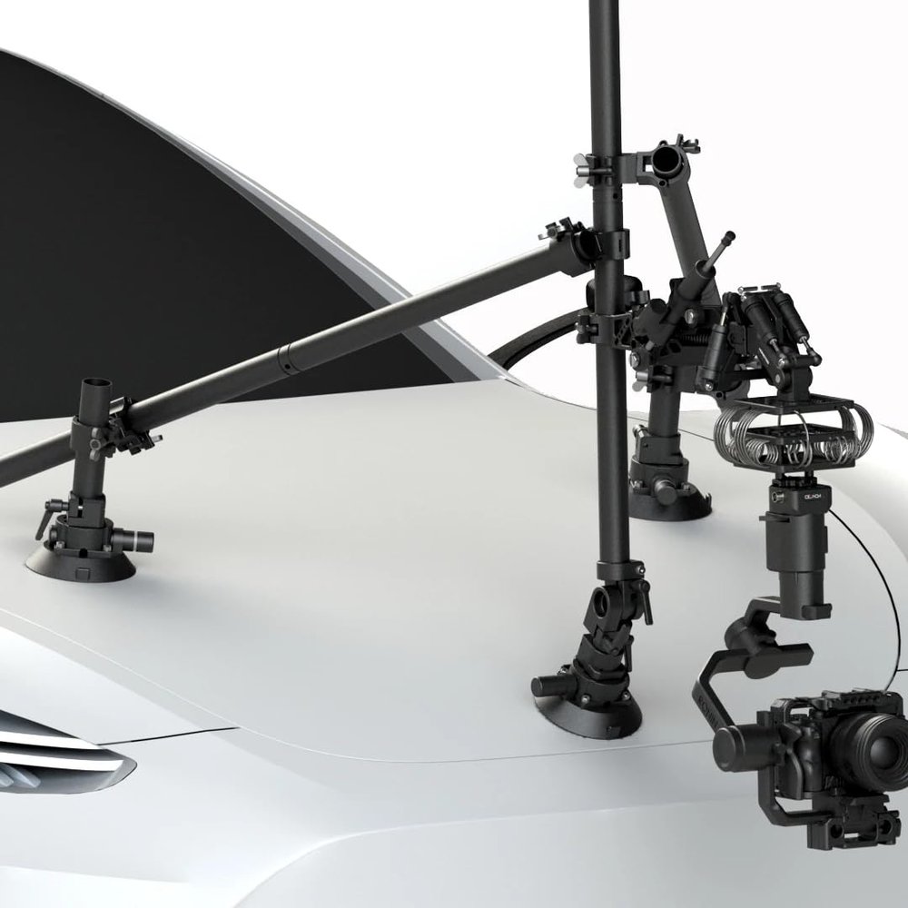 Hongtoo 10kg 3-axis Shock Absorbing Arm Car Mounting Support System 3 Dampers Camera Video stabilizer Vibration Damper Suction Mount for DJI Ronin Video Stabilizer HONTOO