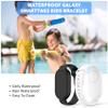 FGERWZ2 Pack for Samsung Galaxy Smart Tag 2 Bracelet, Soft Silicone Case SmartTag 2 Holder Hidden Wristband Waterproof Full Cover Watch Band for Toddler Child Elderly (Black+White) view 2