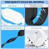 FGERWZ2 Pack for Samsung Galaxy Smart Tag 2 Bracelet, Soft Silicone Case SmartTag 2 Holder Hidden Wristband Waterproof Full Cover Watch Band for Toddler Child Elderly (Black+White) view 4
