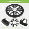 ACROPIX Universal 8" Car Speaker Grills Cover Round 8 Inch Audio Speaker Subwoofer Guard Protector Case with Mounting Screws ABS Black - Pack of 2 view 4