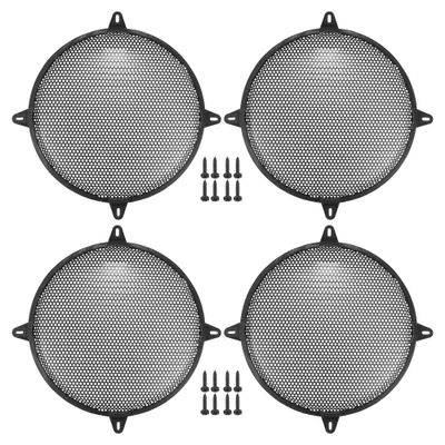 ACROPIX Universal 12" Car Speaker Grills Cover Mesh Round 12 Inch Audio Speaker Subwoofer Guard Protector Case with Screws and Clips Iron Black - Pack of 4