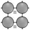 ACROPIX Universal 12" Car Speaker Grills Cover Mesh Round 12 Inch Audio Speaker Subwoofer Guard Protector Case with Screws and Clips Iron Black - Pack of 4 view 1