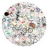100 Pcs Bike Stickers Pack for Kids Teens Adults, Colourful Bicycle Waterproof Vinyl Decals, Outdoor Sports Bicycle Race Stickers for Water Bottles Luggage Computer Skateboard Laptop Phone Case Bike view 1