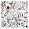 100 Pcs Bike Stickers Pack for Kids Teens Adults, Colourful Bicycle Waterproof Vinyl Decals, Outdoor Sports Bicycle Race Stickers for Water Bottles Luggage Computer Skateboard Laptop Phone Case Bike view 3