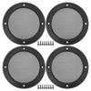 ACROPIX Universal 4" Car Speaker Grills Cover Mesh Round 4 Inch Audio Speaker Subwoofer Guard Protector Case with Mounting Screws Iron Matte Black - Pack of 4 view 1