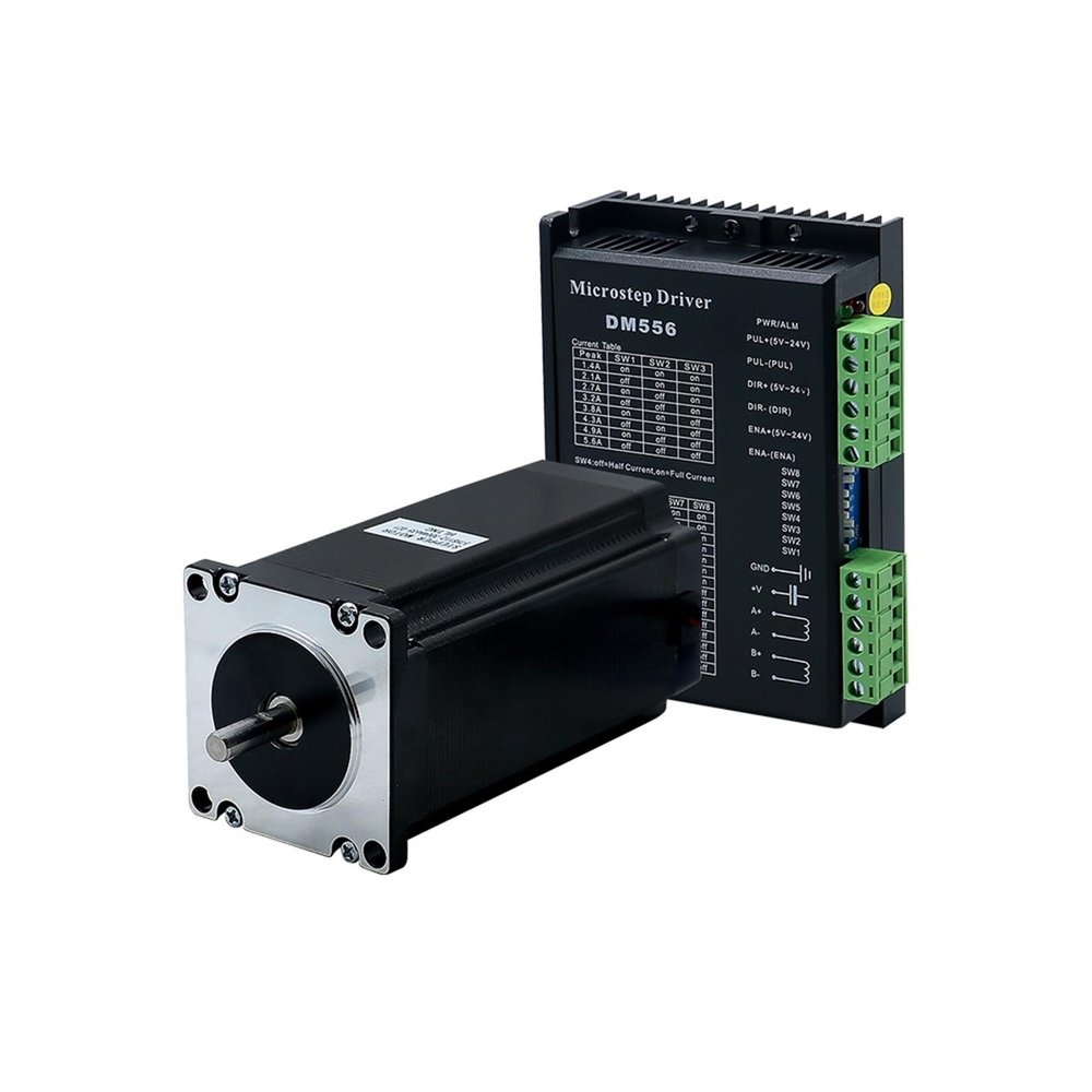425Ozin Nema23 57HS112 57mm x 112mm 3Nm 3A Stepper Motor With DM556 Hybrid Step Driver For Engraver Milling Machine