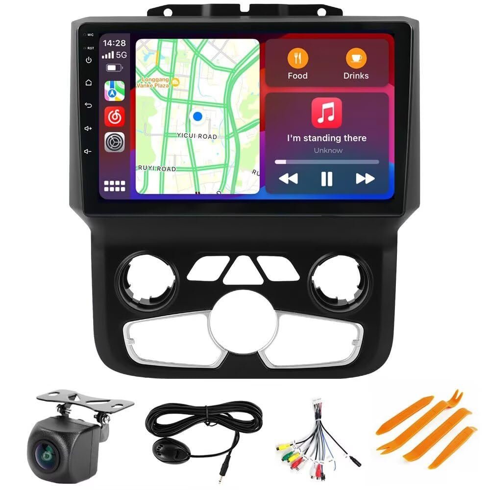 8GB+256GB Biorunn Car Radio Stereo for Dodge RAM 1500 2500 3500 2013-2019 Auto AC, Android 9 Inch 8-Core GPS Navi Car-Play Android Auto Head Unit IPS FM AM RDS SWC DSP 5GWiFi