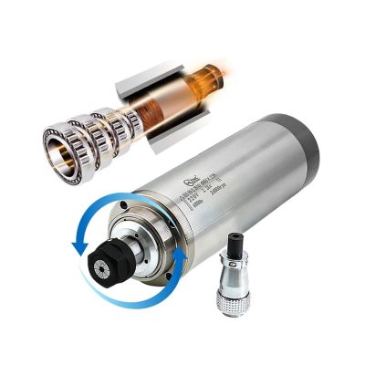 2200W 2.2KW 220V 24000RPM 80mm Water Cooling Motor With 4 Ceramic Ball Bearing For Wood Woking Milling Router (Color : Steel ball bearing, Size : 220V)