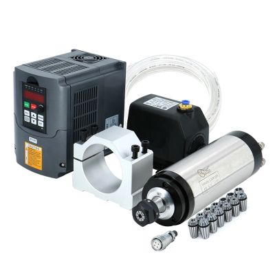 110 220v 2.2Kw 80mm Water Cooled Motor ER20 Collect With HY YL620A Inverter VFD + Pump Pipe + Clamp For Wood Milling (Color : With HY Inverter, Size : 110V)