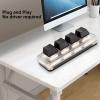 ASHATA Mini Macro Mechanical Keyboard Gaming Keypad, Red Switch Macro Keyboard, Customized Knobs Customized Shortcut Keys USB Mini Keypad for Desktop PC (4 Keys) view 3
