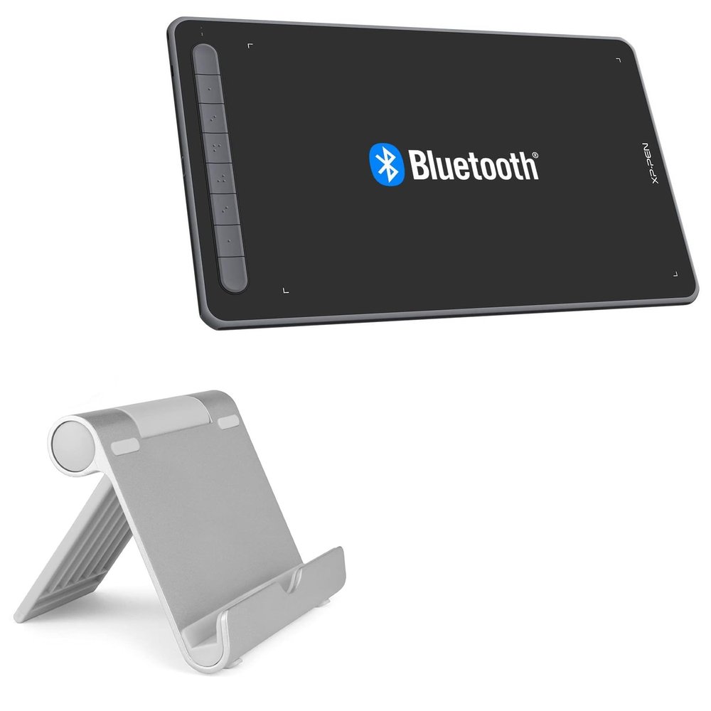 BoxWave Stand and Mount Compatible with XP-Pen IT1060B_BK (10 in) - VersaView Aluminum Stand, Portable, Multi Angle Viewing Sturdy