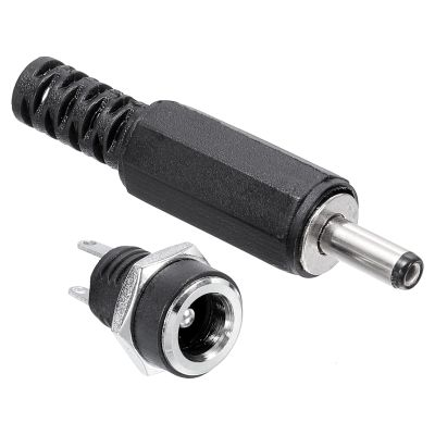 MECCANIXITY 5.5mm x 2.1mm DC Male Solder Connector Adapter with Socket PCB Mount for Small Electronics DIY Projects 5 Set