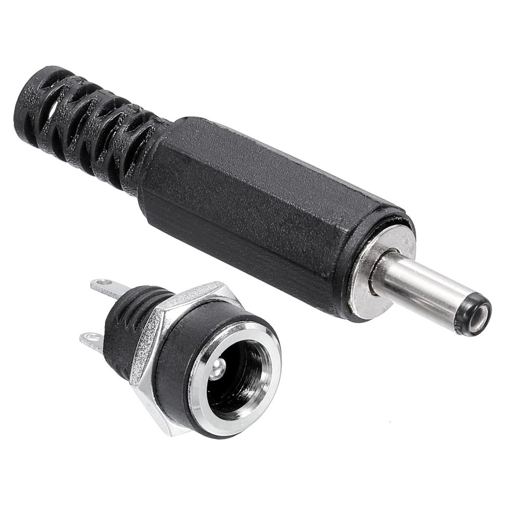 MECCANIXITY 5.5mm x 2.1mm DC Male Solder Connector Adapter with Socket PCB Mount for Small Electronics DIY Projects 5 Set